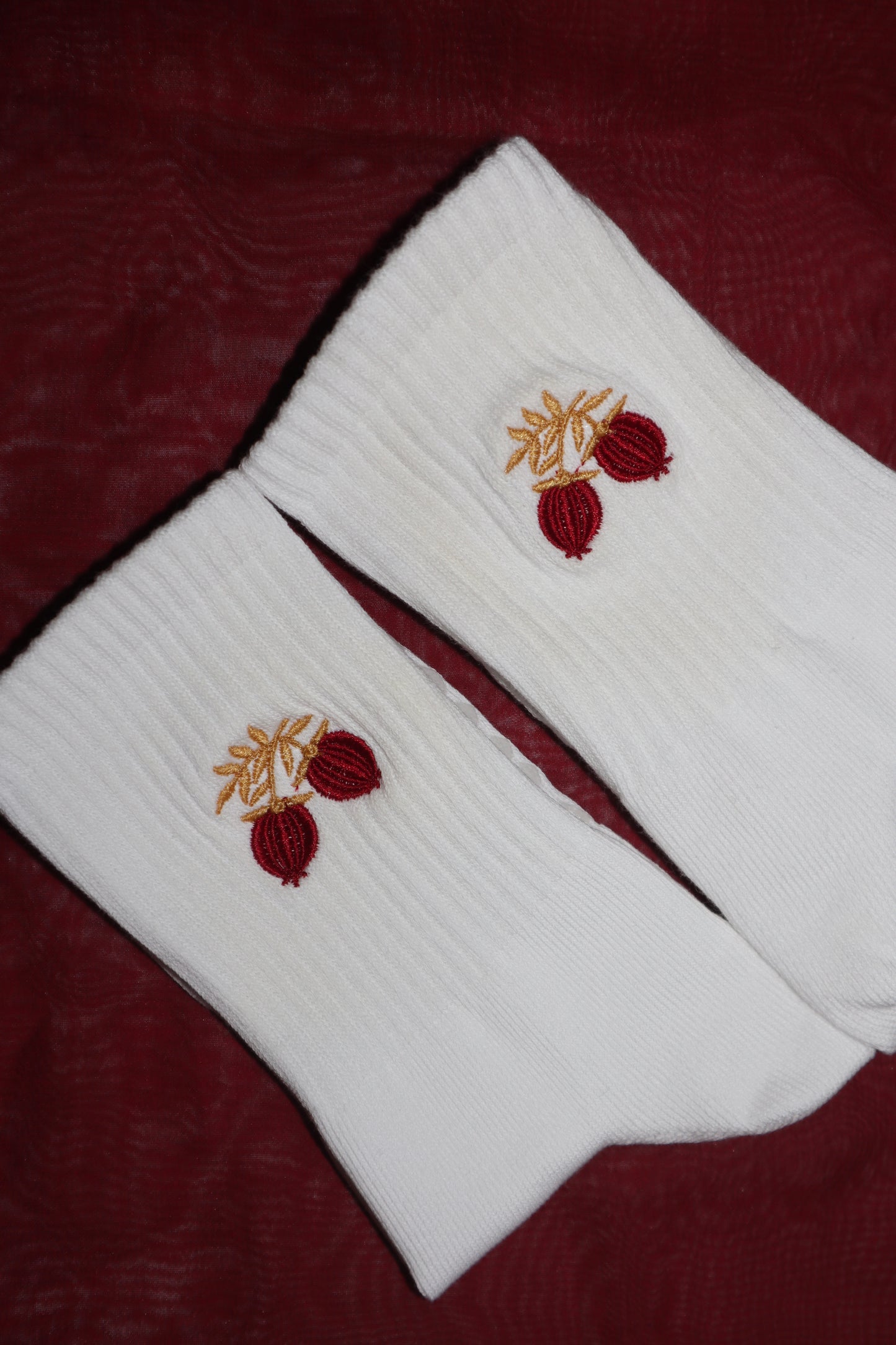 Pomegranate Pilates Socks